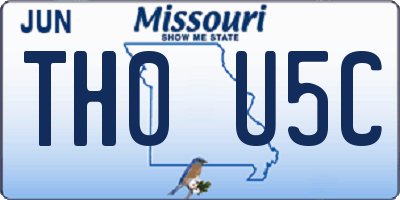 MO license plate TH0U5C
