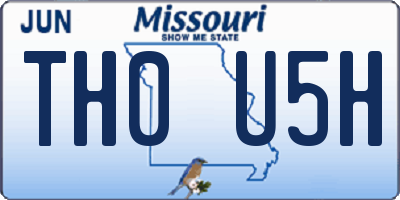 MO license plate TH0U5H