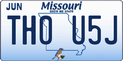 MO license plate TH0U5J