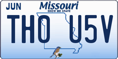 MO license plate TH0U5V