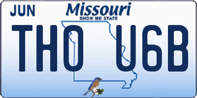 MO license plate TH0U6B