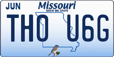 MO license plate TH0U6G