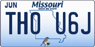 MO license plate TH0U6J