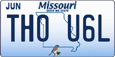 MO license plate TH0U6L