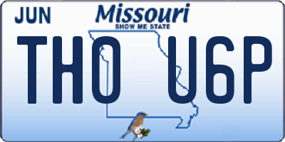 MO license plate TH0U6P