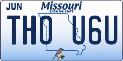 MO license plate TH0U6U