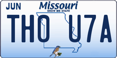 MO license plate TH0U7A
