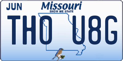 MO license plate TH0U8G