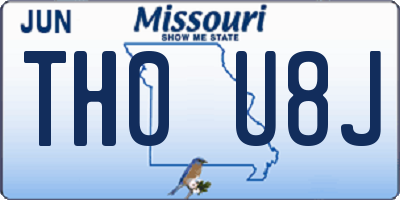 MO license plate TH0U8J