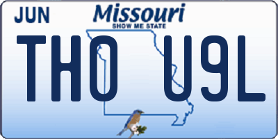MO license plate TH0U9L