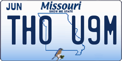 MO license plate TH0U9M