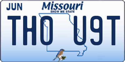 MO license plate TH0U9T