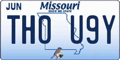 MO license plate TH0U9Y