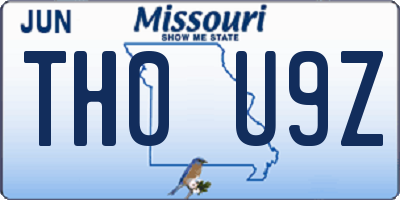 MO license plate TH0U9Z