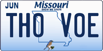 MO license plate TH0V0E
