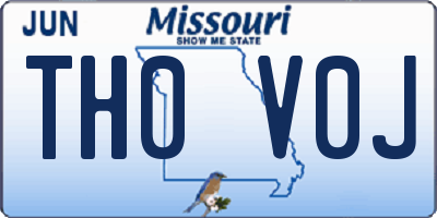 MO license plate TH0V0J