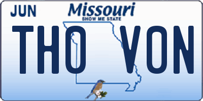 MO license plate TH0V0N