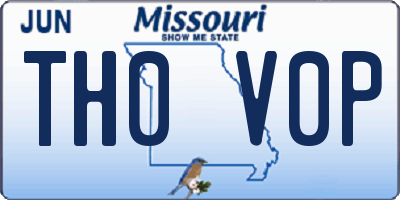 MO license plate TH0V0P