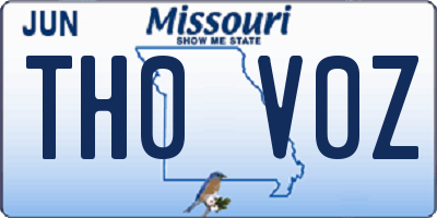 MO license plate TH0V0Z