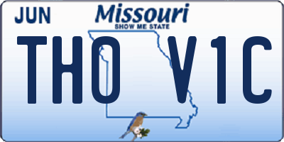 MO license plate TH0V1C