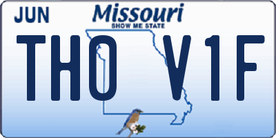 MO license plate TH0V1F
