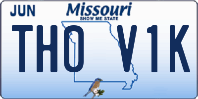 MO license plate TH0V1K