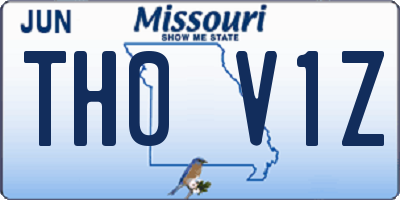 MO license plate TH0V1Z