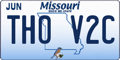 MO license plate TH0V2C