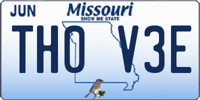 MO license plate TH0V3E