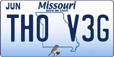 MO license plate TH0V3G