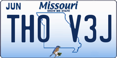 MO license plate TH0V3J