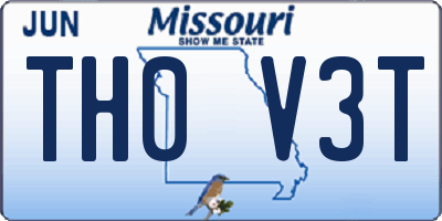 MO license plate TH0V3T
