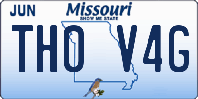 MO license plate TH0V4G