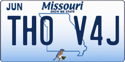MO license plate TH0V4J