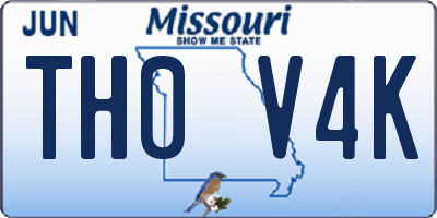 MO license plate TH0V4K