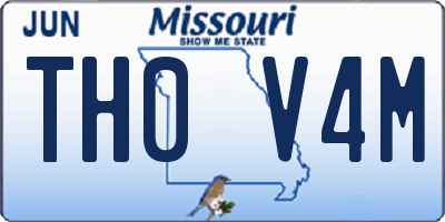 MO license plate TH0V4M