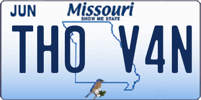 MO license plate TH0V4N