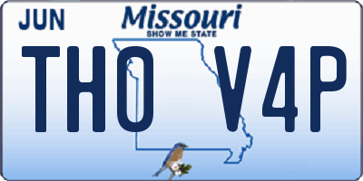 MO license plate TH0V4P