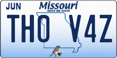 MO license plate TH0V4Z