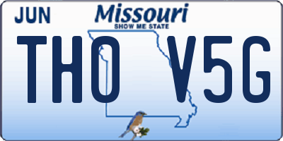 MO license plate TH0V5G