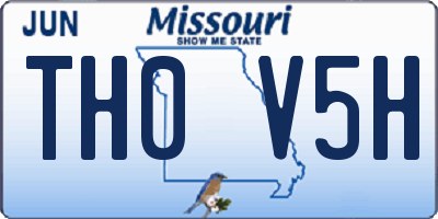 MO license plate TH0V5H