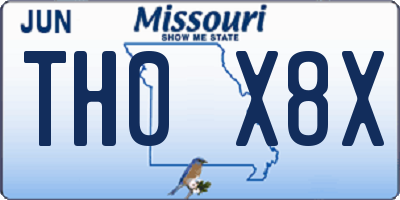 MO license plate TH0X8X