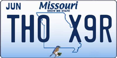 MO license plate TH0X9R
