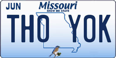 MO license plate TH0Y0K