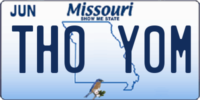 MO license plate TH0Y0M