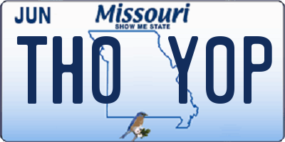 MO license plate TH0Y0P