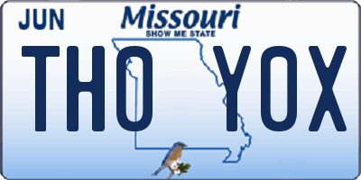 MO license plate TH0Y0X