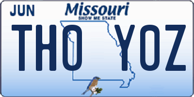 MO license plate TH0Y0Z