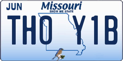 MO license plate TH0Y1B