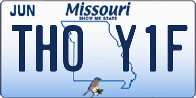 MO license plate TH0Y1F